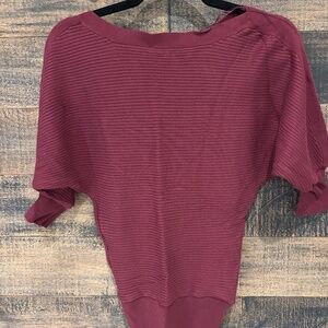 XXS Dynamite Burgundy 3/4 dolman sleeve sweater